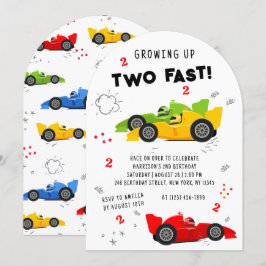 Twee snelle Kinder raceauto's van de tweede verjaa Kaart