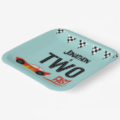 TWEE snelle kinder racewagen tweede verjaardagsfee Papieren Bordje (Gebogen)
