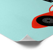 TWEE snelle kinder racewagen tweede verjaardagsfee Poster (Hoek)