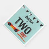 TWEE snelle kinder racewagen tweede verjaardagsfee Servet (Hoek)