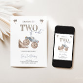 TWEE Snelle Monster Truck Verjaardag uitnodiging