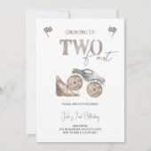 TWEE Snelle Monster Truck Verjaardag uitnodiging (Voorkant)