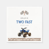 TWEE snelle quad fiets verjaardag Servet (Voorkant)