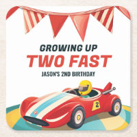 Twee snelle race auto 2e verjaardag