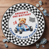 Twee snelle race auto 2e verjaardag papieren bordje