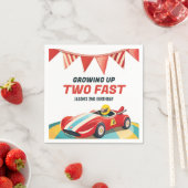 Twee snelle race auto 2e verjaardag servet (Insitu)