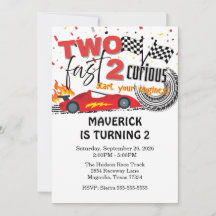 Twee snelle race auto rode verjaardag