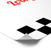 Twee snelle Race Car Boy 2e Verjaardag Welkom Poster (Hoek)