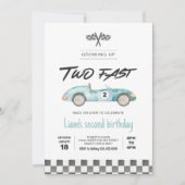 TWEE snelle raceauto  2e verjaardag Kaart (Voorkant)