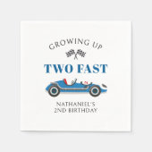Twee snelle raceauto 2e verjaardag viering servet (Voorkant)