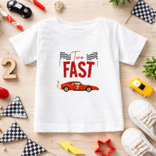 Twee snelle raceauto-jongen 2e verjaardagsfeestje
