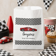 Twee snelle raceauto jongen 2e verjaardagsfeestje