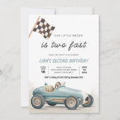 TWEE snelle  raceauto's 2e verjaardag Kaart (Voorkant)