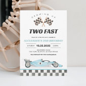 Twee snelle raceauto's 2e verjaardag kaart