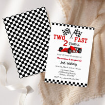 Twee snelle raceauto's tweederangs feest
