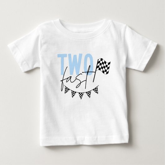 Twee snelle racecar 2e verjaardag Shirt (Voorkant)