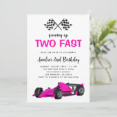 Twee snelle racemeiden van de tweede verjaardag kaart (Staand voorkant)