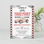 Twee snelle racemeiden van de tweede verjaardag kaart (Staand voorkant)