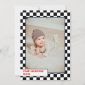 Twee snelle racethema's op de tweede verjaardag kaart (Achterkant)