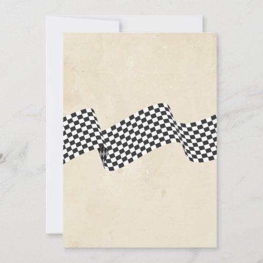 Twee snelle retro auto verjaardag kaart (Achterkant)