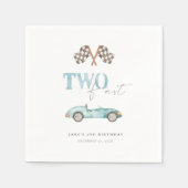 TWEE SNELLE Retro Race Auto Servet (Voorkant)