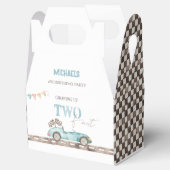 TWEE Snelle Retro Race Auto Verjaardag Favor Box Bedankdoosjes (Geopend)