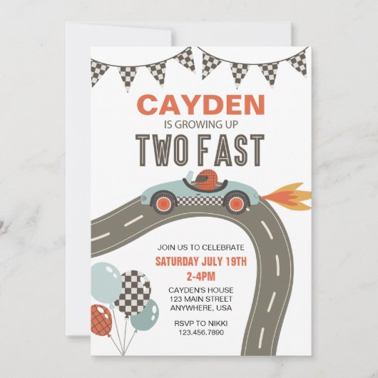 Twee snelle ritdagen kaart (Voorkant)