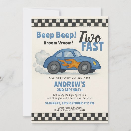 Twee snelle ritdagen kaart (Voorkant)