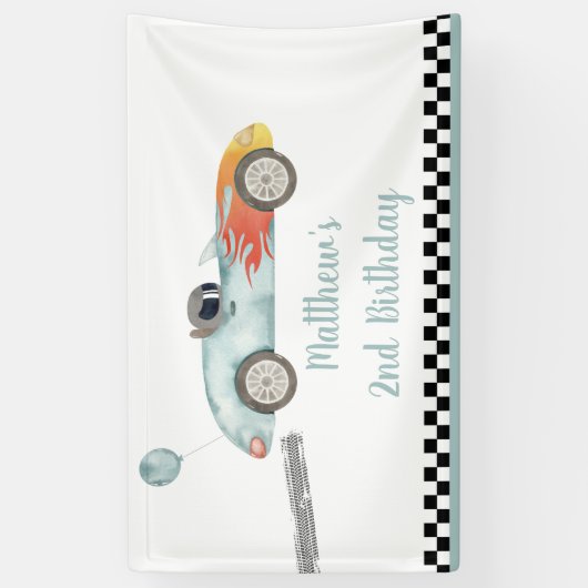 Twee snelle ritdagen spandoek (Verticaal)