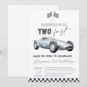 Twee snelle ritten tweede verjaardag kaart (Voorkant / Achterkant)