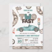 Twee snelle ritten tweede verjaardag kaart (Voorkant)