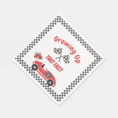 Twee snelle rode race auto lunch servetten (Hoek)