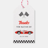 Twee snelle rode  Race Car Boy 2e Verjaardag Cadeaulabel (Voorkant)
