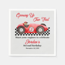 Twee snelle rode raceauto's 2e verjaardag