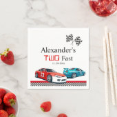 Twee snelle rode raceauto's servet (Insitu)