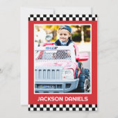 Twee snelle rode ritten opgroeien 2e verjaardag kaart (Achterkant)