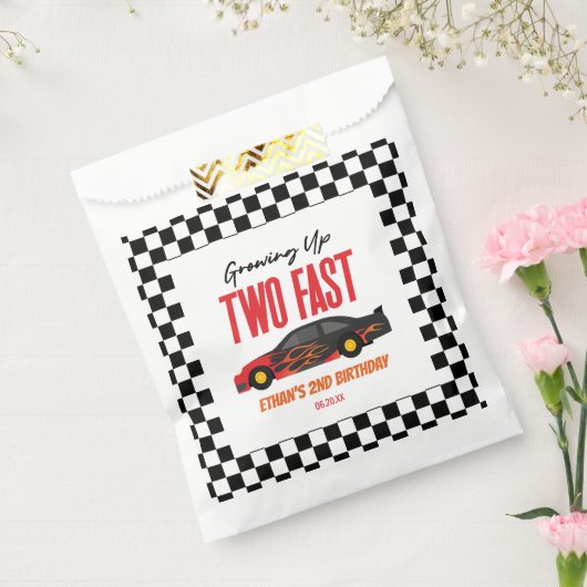 Twee snelle roodrazenkrans tweede verjaardag bedankzakje (Gezegeld)