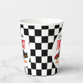 Twee snelle roodrazenkrans tweede verjaardag papieren bekers (Links)