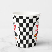 Twee snelle roodrazenkrans tweede verjaardag papieren bekers (Rechts)