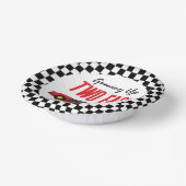 Twee snelle roodrazenkrans tweede verjaardag papieren kommen (Gebogen)