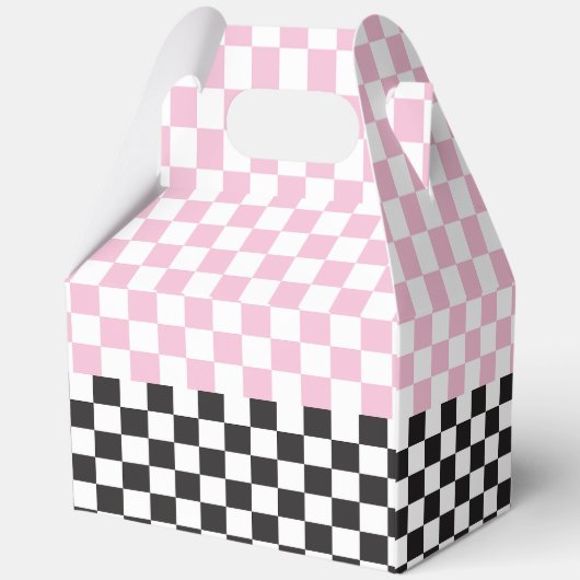 Twee snelle roze race auto tweede verjaardag bedankdoosjes (Achterkant)