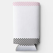 Twee snelle roze race auto tweede verjaardag seltzer blikjeskoeler (Achterkant)