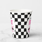 Twee snelle roze ritten tweede verjaardag papieren bekers (Links)