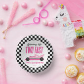 Twee snelle roze ritten tweede verjaardag papieren kommen (Feest)