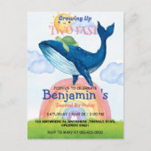 Twee snelle Schattige regenboog schildpad Walvis v Briefkaart (Voorkant)