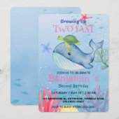 Twee snelle Schattigee Blue Zee Koraalschildpad Wa Kaart (Voorkant / Achterkant)