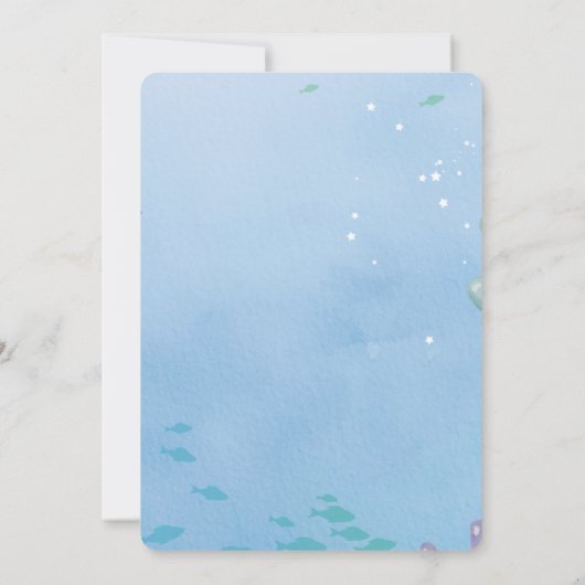 Twee snelle Schattigee Blue Zee Koraalschildpad Wa Kaart (Achterkant)