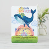 Twee snelle Schattigee regenboogschildpad Walvis V Kaart (Staand voorkant)