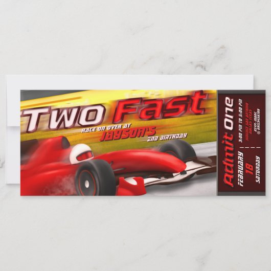 Twee snelle ticket uitnodiging (Voorkant)