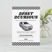 Twee snelle twee handvat jongen 2e tweede verjaard kaart (Staand voorkant)